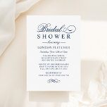 Möhippan Klassisk Elegant, marinblå Bröllop Inbjudningar<br><div class="desc">Formell marin blå bröllop inbjudningskort för möhippan-design har en vacker typografi som kombinerar ett traditionellt blomstrande kalligrafiskt skript med klassisk blockering. Innehåller en dekorativ dekorativ dekorativ dekorativ dekorativ dekorativ rulla. Anpassningsbarna kan vara fullt personlig för ditt speciella tillfälle. Var snäll och handla vår klassiska Elegant Navy Blue Bröllop Collection för...</div>