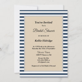 Möhippan Klassiskt blått Rand i ram Inbjudningar