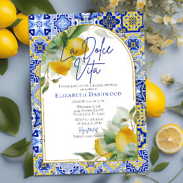 Möhippan La Dolce Vita Italienska Lemons Tiles Inbjudningar