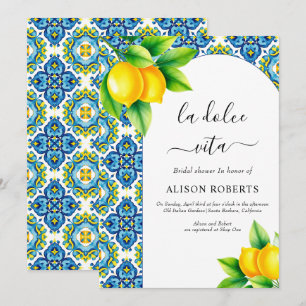 Möhippan "La Dolce vita Mediterranean Tiles" Inbjudningar