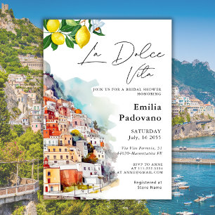 Möhippan La Dolce Vita Summer Italia Inbjudningar