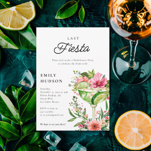 Möhippan Last Fiesta Margarita Blommigt Inbjudningar