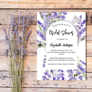 Möhippan Lavender blommigts violet Inbjudningar