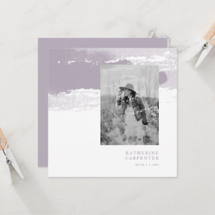 Möhippan Lavender Bride Photo Square Inbjudningar