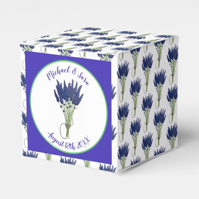 Möhippan Lavender Bunch Garden Party Bröllop Presentaskar (Framsidan Sidan)