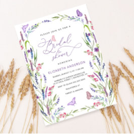 Möhippan Lavender för trendig Elegant Blommigt Lav Inbjudningar