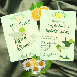 Möhippan Lemon Grönt Cocktail Party Inbjudningar