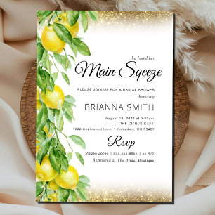 Möhippan Lemon Squeeze Glitter Elegant Inbjudningar