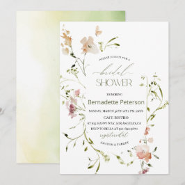 Möhippan Light Watercolor Wildblommor Inbjudningar