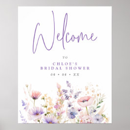 Möhippan Lilac Vild Flowers Välkommen Poster