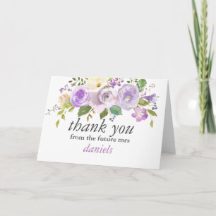Möhippan Lilac Watercolor Blommigt Tack Kort