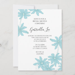 Möhippan Ljusblå Daisy Inbjudningar