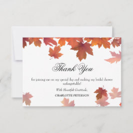 Möhippan Löv för höstfallskarta Tack Kort