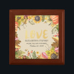 Möhippan Löv Pumpkin för hösten Fall Maple Minnesask<br><div class="desc">Modern Bröllop Gift Box-mallar - Elegant Script och Blommigt för Höst löv Pumpkin Solros Watercolor på hösten Maple. En Perfekt för din stora dag. Alla textstorlekar i stil,  färg,  kan ändras för att passa dina behov!</div>