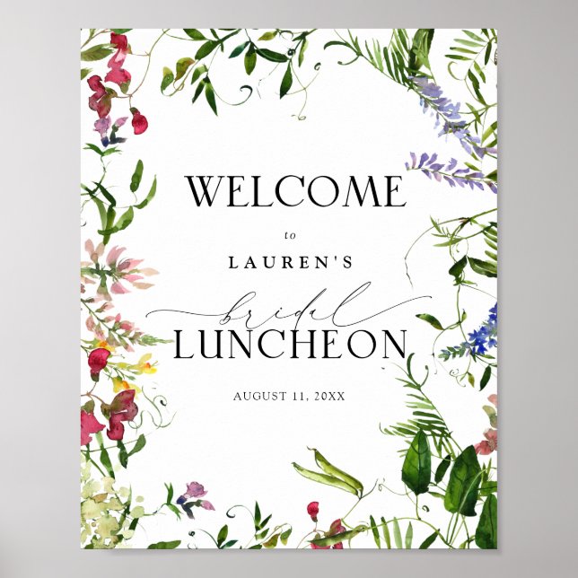 Möhippan Luncheon Välkommen till Sommar Wildbloms  Poster (Framsidan)