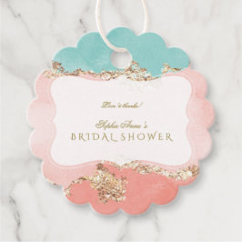 Möhippan Luxury Pastel Watercolor Gold Foil Gåvor Etiketter