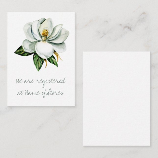 Möhippan Magnolia Greenery Tilläggskort (Fram/baksida)