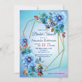 Möhippan Måne-blomma med illustrerad vattenfärg Inbjudningar