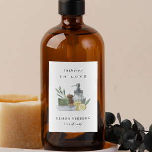 möhippan "Märkta i Kärlek" Soap Favor-etikett för  Mat Etikett