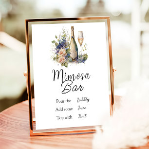 Möhippan Mimosa Pub Blommigt Champagne Poster