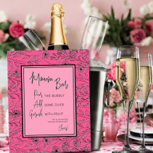 möhippan Mimosa Pub i rosa och svart blommigten