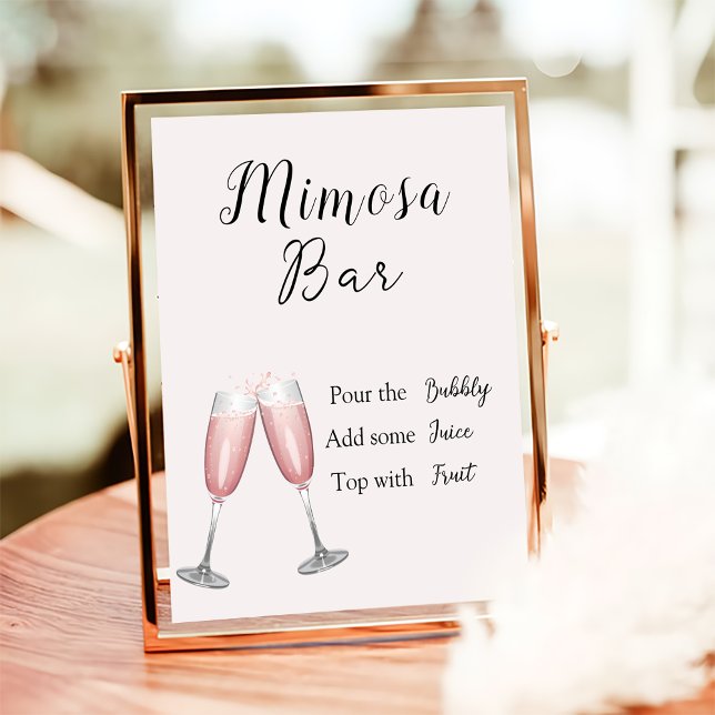 Möhippan Mimosa Pub Rosa Champagne Poster (Skapare uppladdad)