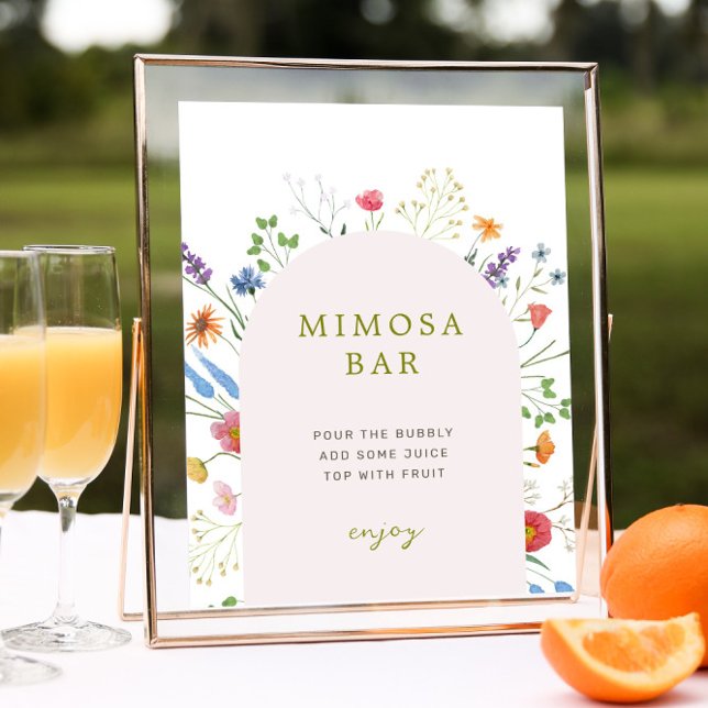 Möhippan Mimosa Pub-tecken för färgämnet Wildblomm Poster (Skapare uppladdad)