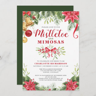 Möhippan Mimosas & Mistletoe Elegant Winter Inbjudningar
