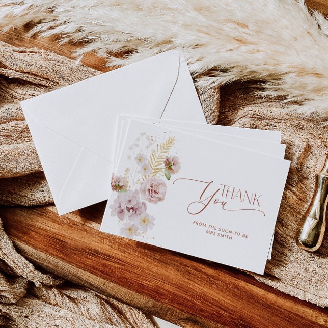 Möhippan Minimalistisk blommigt tack för ditt kort (Skapare uppladdad)