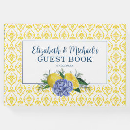 Möhippan Modern Blommigt Lemon Gästböcker