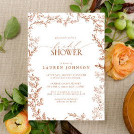 Möhippan Modern Botaniskt fall Terracotta Inbjudningar