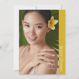 Möhippan Modern Bride Photo Gult Inbjudningar