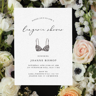 Möhippan Modern Calligraphy Lingerie Inbjudningar