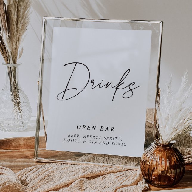 Möhippan Modern Drinks Open Pub Sign Poster (Skapare uppladdad)