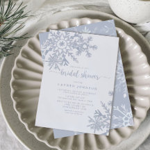 Möhippan Modern Dusty Blue Snowflake Winter
