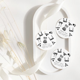 Möhippan Modern för penselskript Gåvor Etiketter