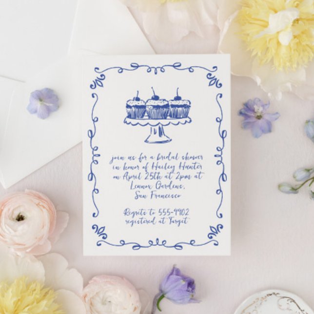 Möhippan Modern korvkakor, pudeldodle Inbjudningar (Skapare uppladdad)