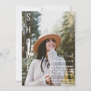 Möhippan Modern minimalistisk Bride Photo Inbjudningar