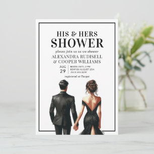 Möhippan Modern Möhippa Par Shower Inbjudningar