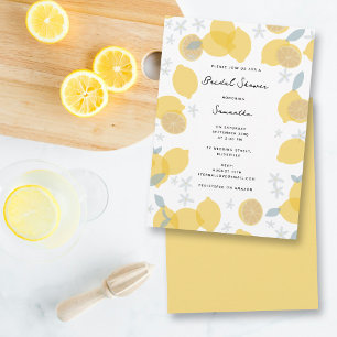 Möhippan Modern Pastel Citrus Lemons Inbjudningar
