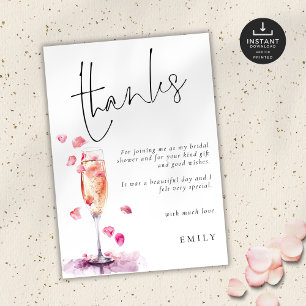 Möhippan Modern Petals Prosecco Glass Tack Kort