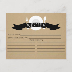 Möhippan Modern Recept Card Kraft Vykort