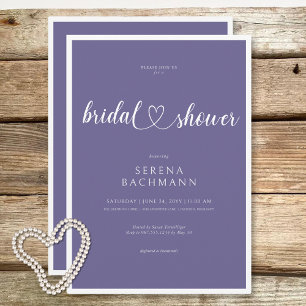 Möhippan Modern Romantic Minimal Lavender Inbjudningar