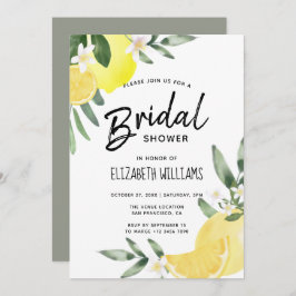 Möhippan Modern Rustic Summer Lemon Inbjudningar