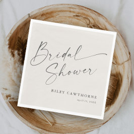 Möhippan Modern Script Ivory Boho Pappersservett