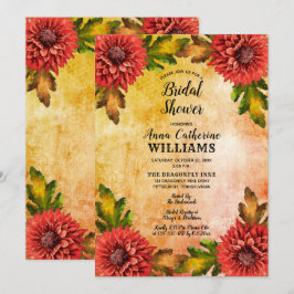 Möhippan Morsa för Blommigt för höstvattenfärg Inbjudningar