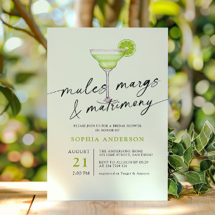 Möhippan Mules Margs & Matrimony Grönt Lime Inbjudningar