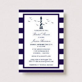 Möhippan Nautisk marin Rand fyr Inbjudningar