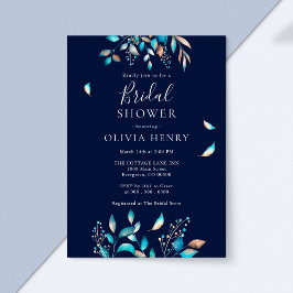 Möhippan Navy Modern Rustic Inbjudningar