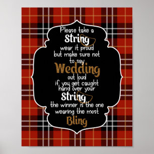 Möhippan Necklace Game Red Flanals Poster